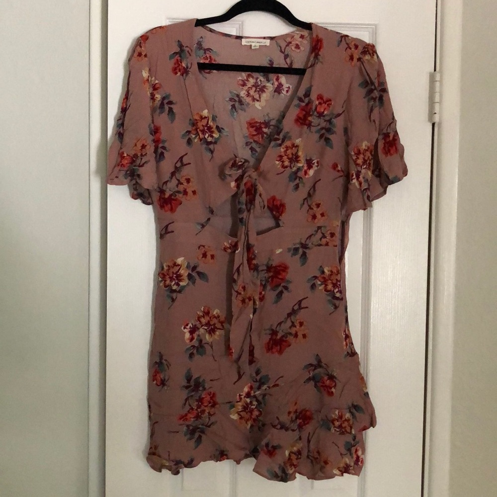 Plum Floral Mini Dress